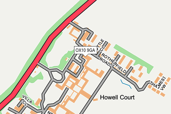 OX10 9GA map - OS OpenMap – Local (Ordnance Survey)