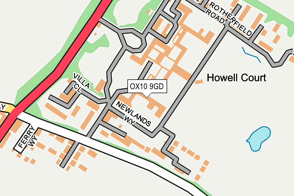 OX10 9GD map - OS OpenMap – Local (Ordnance Survey)