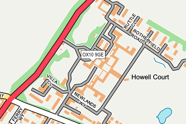 OX10 9GE map - OS OpenMap – Local (Ordnance Survey)