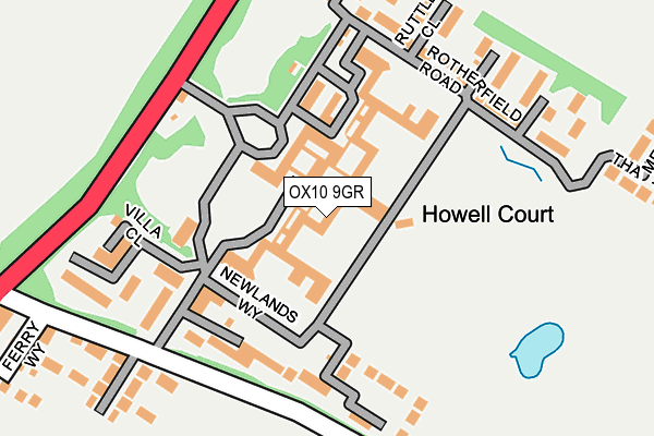 OX10 9GR map - OS OpenMap – Local (Ordnance Survey)