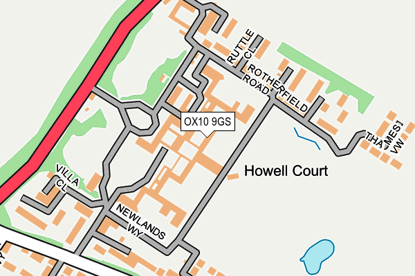 OX10 9GS map - OS OpenMap – Local (Ordnance Survey)