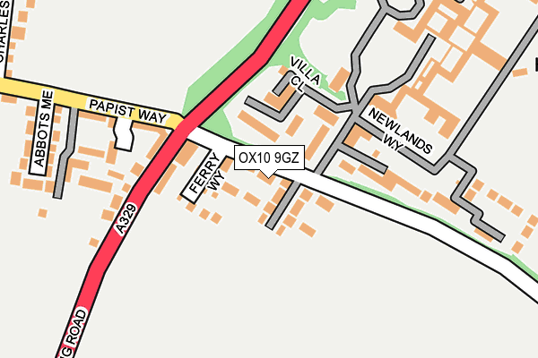 OX10 9GZ map - OS OpenMap – Local (Ordnance Survey)