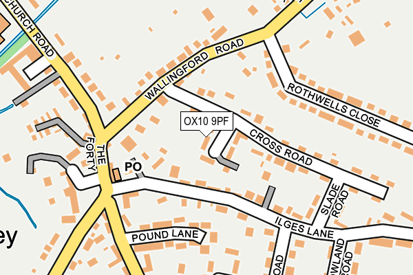 OX10 9PF map - OS OpenMap – Local (Ordnance Survey)