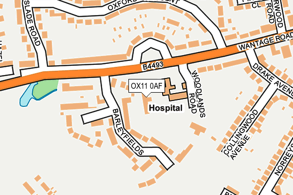 OX11 0AF map - OS OpenMap – Local (Ordnance Survey)