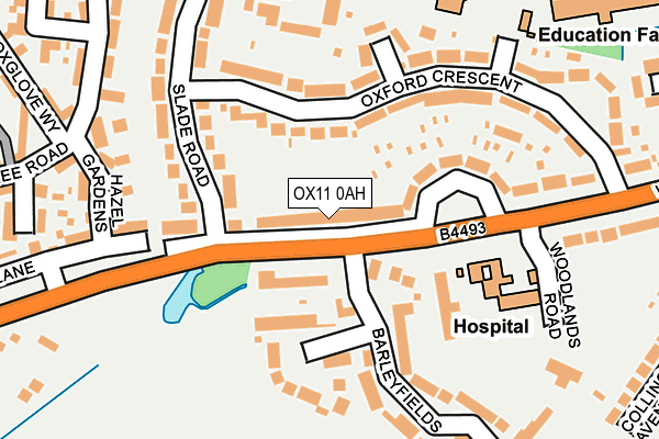OX11 0AH map - OS OpenMap – Local (Ordnance Survey)