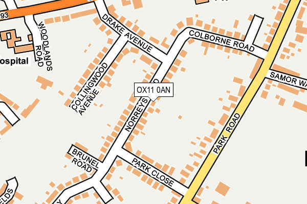 OX11 0AN map - OS OpenMap – Local (Ordnance Survey)