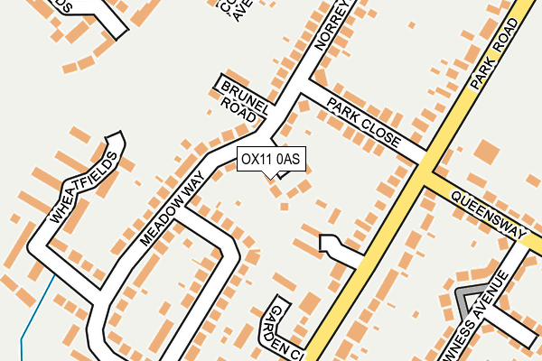 OX11 0AS map - OS OpenMap – Local (Ordnance Survey)