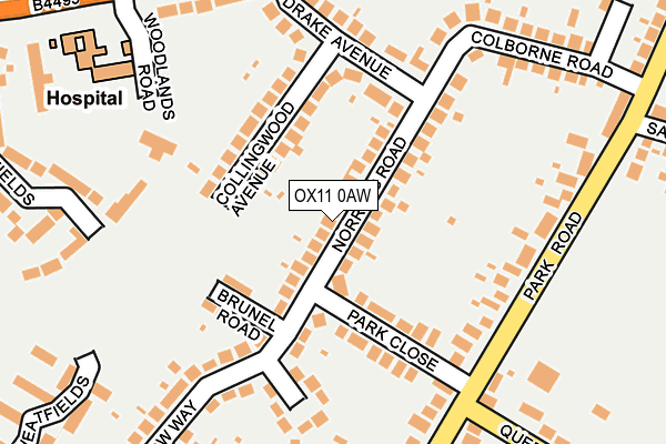 OX11 0AW map - OS OpenMap – Local (Ordnance Survey)