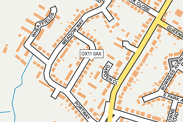OX11 0AX map - OS OpenMap – Local (Ordnance Survey)