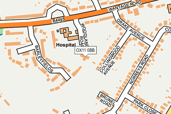 OX11 0BB map - OS OpenMap – Local (Ordnance Survey)