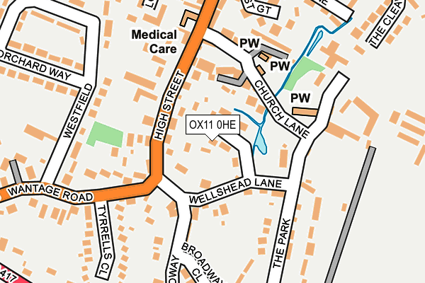 OX11 0HE map - OS OpenMap – Local (Ordnance Survey)