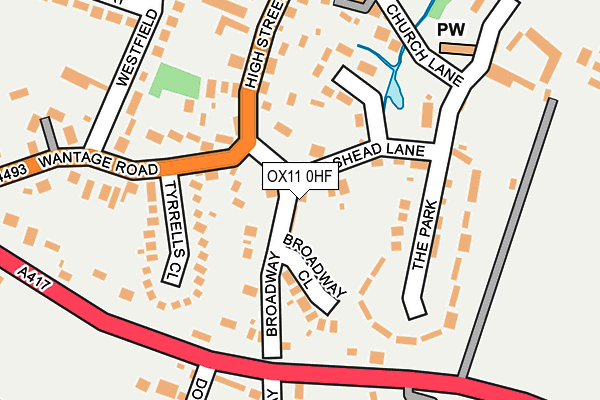 OX11 0HF map - OS OpenMap – Local (Ordnance Survey)