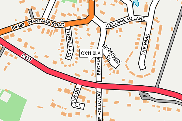 OX11 0LA map - OS OpenMap – Local (Ordnance Survey)