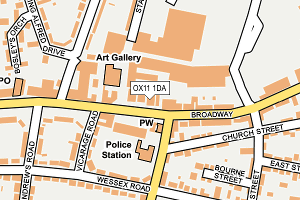 OX11 1DA map - OS OpenMap – Local (Ordnance Survey)