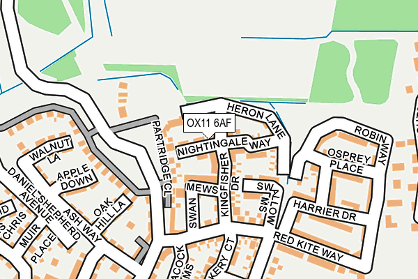 OX11 6AF map - OS OpenMap – Local (Ordnance Survey)