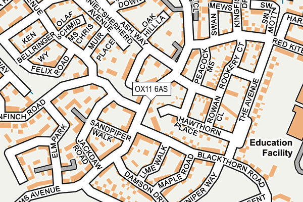 OX11 6AS map - OS OpenMap – Local (Ordnance Survey)