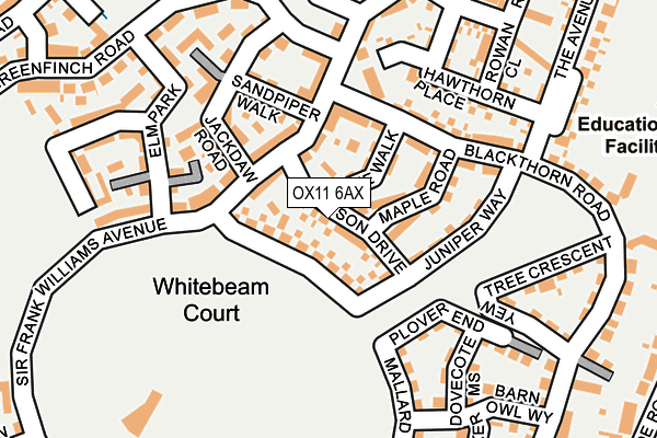 OX11 6AX map - OS OpenMap – Local (Ordnance Survey)