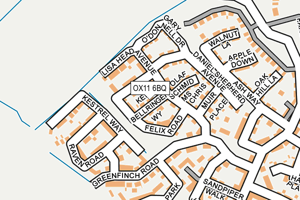 OX11 6BQ map - OS OpenMap – Local (Ordnance Survey)