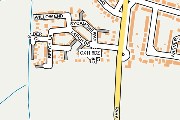 OX11 6DZ map - OS OpenMap – Local (Ordnance Survey)