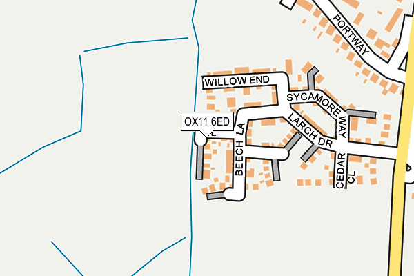 OX11 6ED map - OS OpenMap – Local (Ordnance Survey)