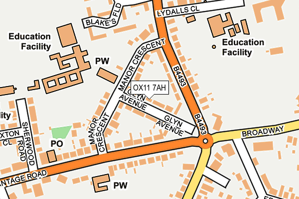 OX11 7AH map - OS OpenMap – Local (Ordnance Survey)