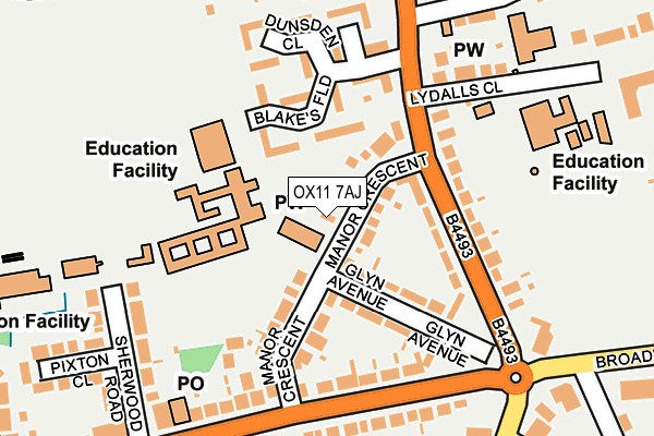 OX11 7AJ map - OS OpenMap – Local (Ordnance Survey)