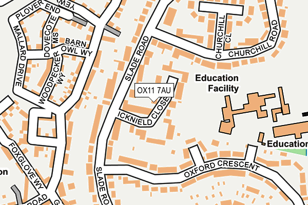 OX11 7AU map - OS OpenMap – Local (Ordnance Survey)