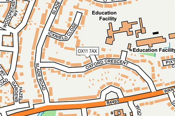 OX11 7AX map - OS OpenMap – Local (Ordnance Survey)