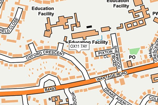 OX11 7AY map - OS OpenMap – Local (Ordnance Survey)