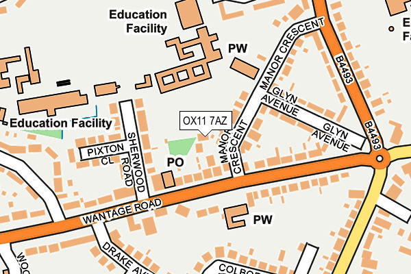 OX11 7AZ map - OS OpenMap – Local (Ordnance Survey)
