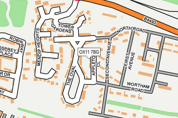 OX11 7BG map - OS OpenMap – Local (Ordnance Survey)