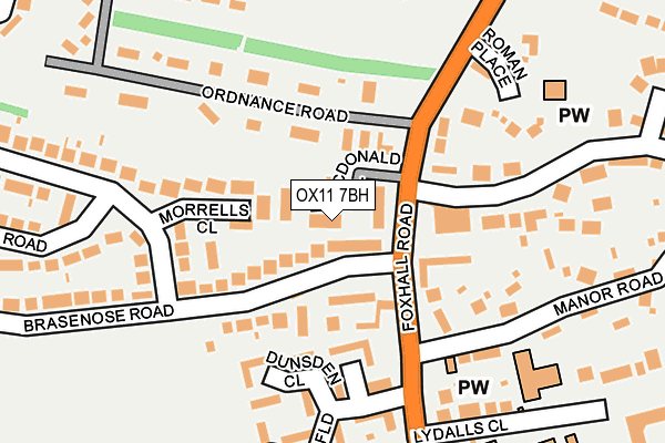 OX11 7BH map - OS OpenMap – Local (Ordnance Survey)