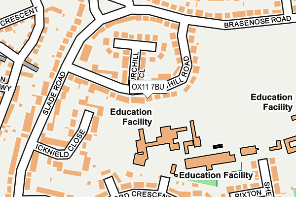 OX11 7BU map - OS OpenMap – Local (Ordnance Survey)