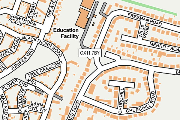 OX11 7BY map - OS OpenMap – Local (Ordnance Survey)