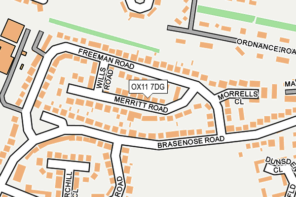 OX11 7DG map - OS OpenMap – Local (Ordnance Survey)