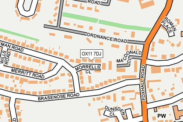 OX11 7DJ map - OS OpenMap – Local (Ordnance Survey)