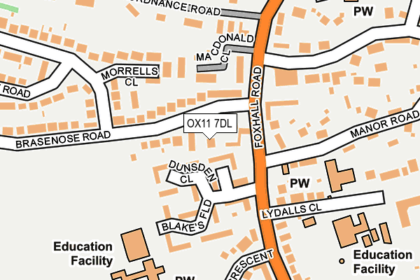 OX11 7DL map - OS OpenMap – Local (Ordnance Survey)