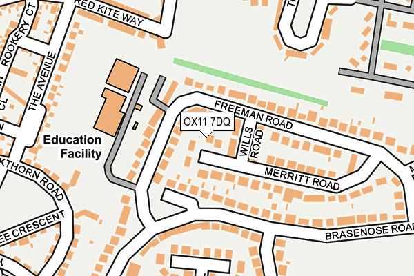 OX11 7DQ map - OS OpenMap – Local (Ordnance Survey)