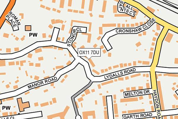OX11 7DU map - OS OpenMap – Local (Ordnance Survey)