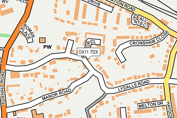 OX11 7DX map - OS OpenMap – Local (Ordnance Survey)