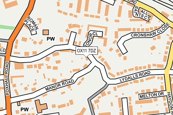 OX11 7DZ map - OS OpenMap – Local (Ordnance Survey)