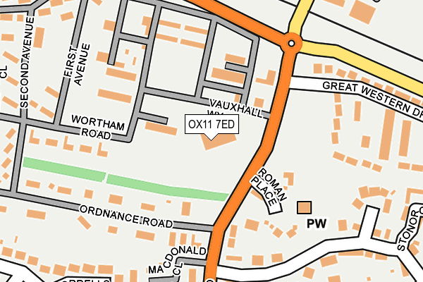 OX11 7ED map - OS OpenMap – Local (Ordnance Survey)