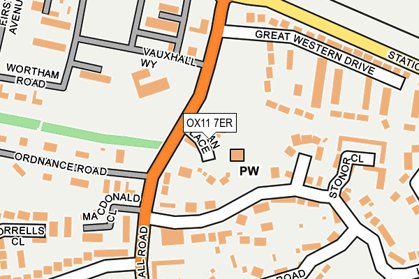 OX11 7ER map - OS OpenMap – Local (Ordnance Survey)