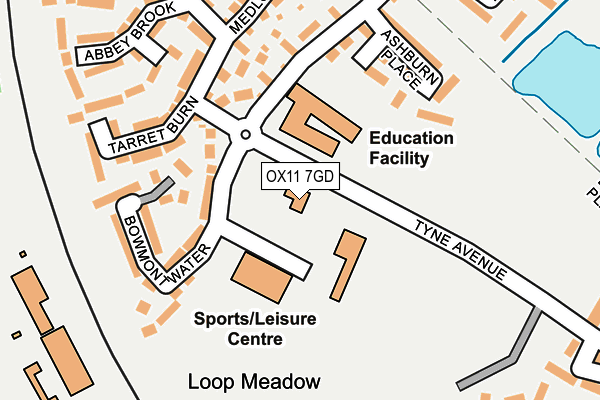 OX11 7GD map - OS OpenMap – Local (Ordnance Survey)