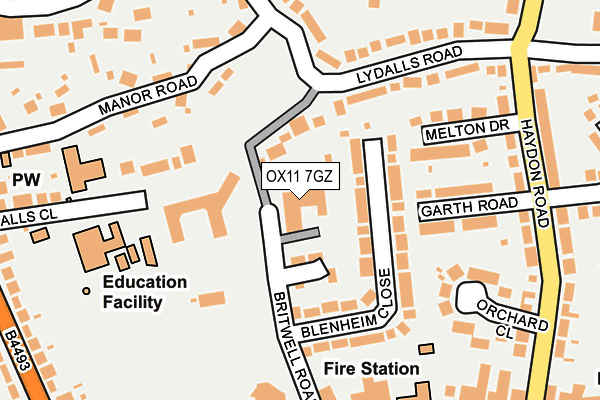 OX11 7GZ map - OS OpenMap – Local (Ordnance Survey)