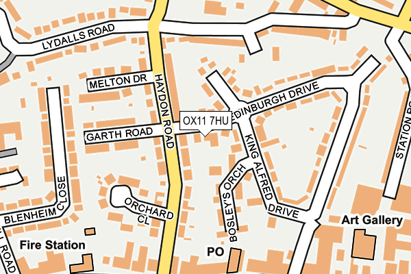 OX11 7HU map - OS OpenMap – Local (Ordnance Survey)