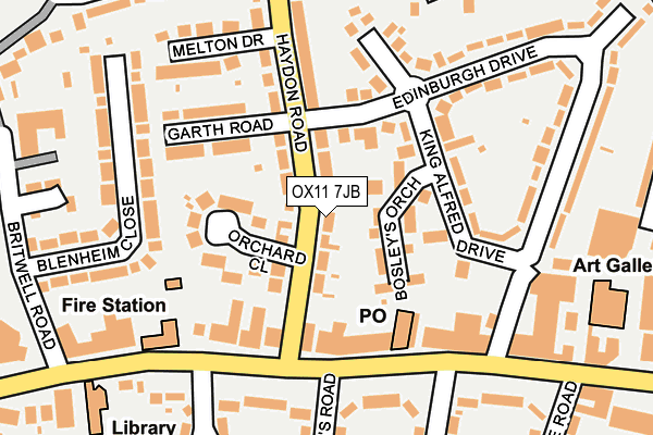 OX11 7JB map - OS OpenMap – Local (Ordnance Survey)