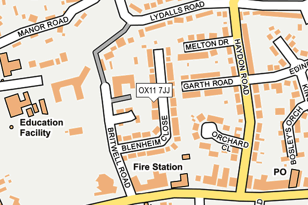 OX11 7JJ map - OS OpenMap – Local (Ordnance Survey)