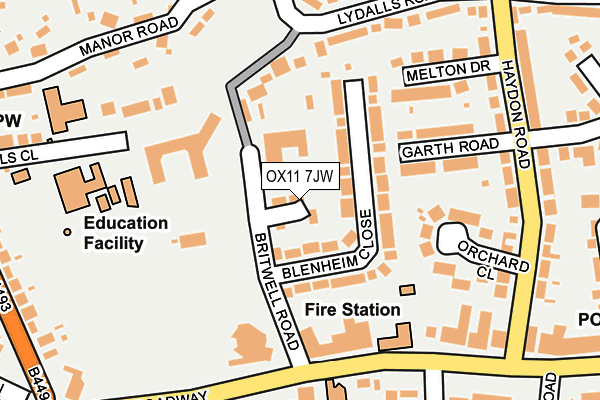 OX11 7JW map - OS OpenMap – Local (Ordnance Survey)