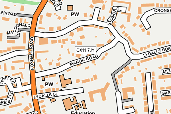 OX11 7JY map - OS OpenMap – Local (Ordnance Survey)